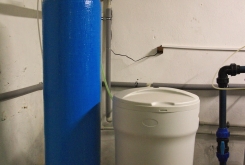 Water treatment plant for the removal of AquaNamix nitrates